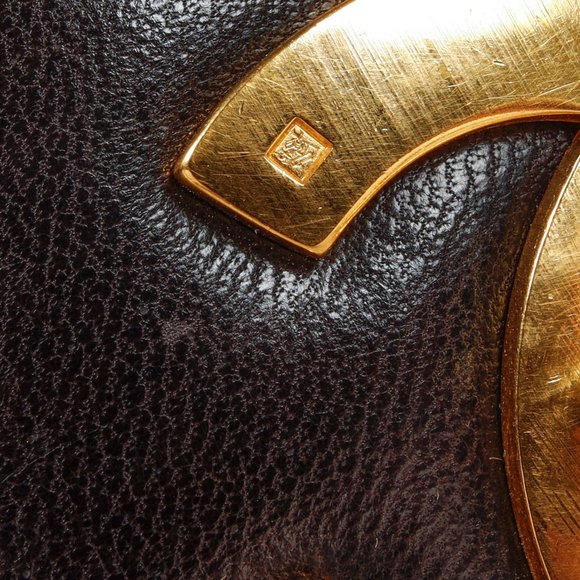 *SOLD* Chanel Vintage CC Horizontal Quilt Brown Jumbo Flap Bag - Picture 10 of 15